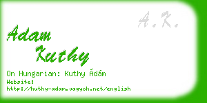 adam kuthy business card
