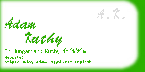 adam kuthy business card